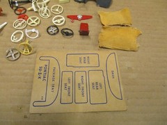 Vintage AMT IMC Model Kit Interior Parts Lot 1/25 Seats Steering Wheels