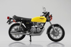 Aoshima 1/12 Diecast Motorcycle, Honda CB400Four Parakeet Yellow