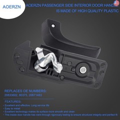 Premium Inside Door Handle, Front Rear Right Passenger Side, Plastic, Fits for