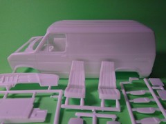 Body 77 1977 Ford Van Econoline E150 1/25 AMT Hood Glass Grill Bumpers Interior