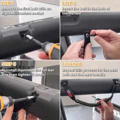 E-cowlboy Roll Bar Grab Handles Paracord Grip Handle for Ford Bronco 2021 2022 2