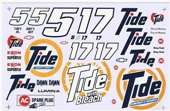 Chimneyville #5/#17 Tide/Tide with Bleach Lumina Nascar decal