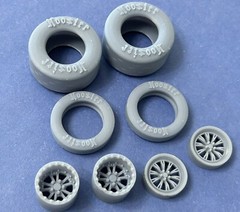Resin 15/17 Scale inch “RC Comp Hammer” Wheels With Drag Slicks 1/24, 1/25