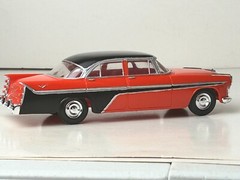 Jo-Han Reissue 1956 DeSoto Sedan Promo Car with Box, Red & Black