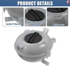 X AUTOHAUX Coolant Radiator Reservoir Tank 5Q0121407A Coolant Overflow