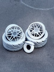 1:24, 1/25 Scale resin 3d Printed Wheel Set For Scale Modeling