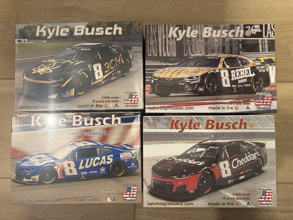 Salvino’s JR Kyle Busch Model Lot Camaro ZL1 Nascar 1/24 Scale Cars SEALED
