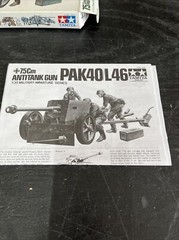 7.5cm PaK 40/L46 Anti-Tank Gun 1/35 Scale Tamiya