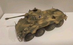 1/32 Vintage Bandai Sd.Kfz. 234/2 Puma Armored Car Built & Painted WW2 Model