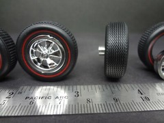 1:25 scale Spokes ‘N Stripes wheels & tires red line & gold line check pictures