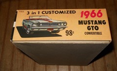 VTG 1966 Ford Mustang GTO 3 in 1 Model Kit EMPTY BOX Only Palmer Plastics