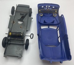 1950 Pontiac Chieftain Wind-Up BO Headlights MARX 1/20 Blue VF-XLNT