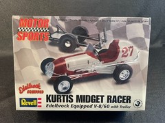 Kurtis Midget Racer Edelbrock Version w Trailer Revell Factory Sealed 1/25 Scale