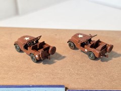 ROCO HO Minitanks Z-143.25 – (2) Jeep M 38 A 1 NO MACHINE GUN Customized Austria