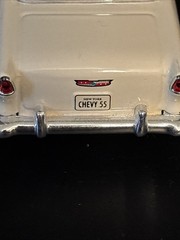 1955 CHEVY BEL-AIR 1:43 SCALE DIECAST PULLBACK CAR RED WHITE SS5720