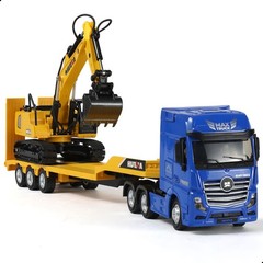 Toy Truck with Trailer 1:50 Diecast Metal Semi Trailer.Gift