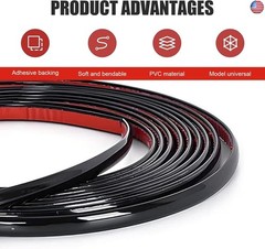 MLY 43FT Car Trim Molding, Glossy Black Car Exterior and Interior Molding Trim,