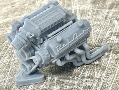 Resin “Chevy Bel Air Supercharged” Big Block Engine for model cars, 1/24 1/25