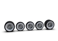 1:25 Set Of 2 Rears And 4 Front Kelsey Hayes On Whitewall Pie Crust Tires