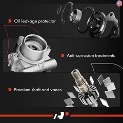 A-Premium Power Steering Pump with Reservoir Compatible with Chevrolet &