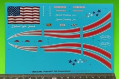 Lot Of 2 Decal Sheet Peterbilt 359 1/25 USA American Flag Star Red White Stripes