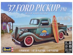 LEVEL 5 MODEL KIT 1937 FORD PICKUP W/SURFBOARD 2-IN-1 1/25 SCALE REVELL 85-4516