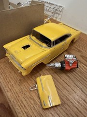 Partially assembled Revell ’55 Chevy California Classic Kit