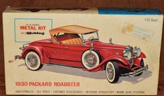 Hubley 1930 Packard Roadster #4860, Metal & Plastic Parts, Missing Chrome Parts