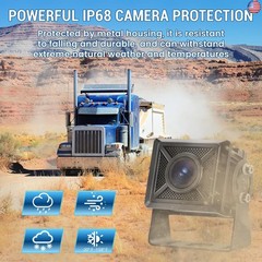 AHD1080P Wired Backup Camera with 7” Touch Screen Monitor, Rear View Camera