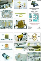Photo-etched detailing set for Ford Model T 1917 Utility by ICM 35664, 1:35