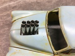 Set of 8 Metal Injector Stacks 1/24 scale – 20 MM long 3.7 MM Diameter 4.7 Flare