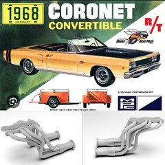 1:25 440 Mopar Headers, 3D Printed. Unpainted. Model Cars Not Included