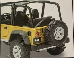 JEEP WRANGLER RUBICON TJ – BODY ONLY – REVELL 4501 – MODEL CAR KIT PARTS LOT