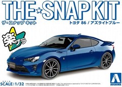 AOSHIMA 1/32 The Snap Kit Series Toyota 86 Azlight Blue Colored Plastic Model