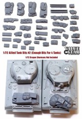 1/72 Allied Tank Bits Set #2 – Value Gear War Gaming Diorama – Brail Scale 72SH2