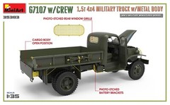 Miniart 1/35 G7107 w/CREW 1,5t 4X4 CARGO TRUCK w/METAL BODY #35383 📌USA📌Sealed