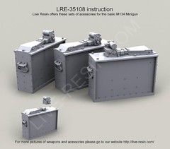 Live Resin 1/35 LRE-35108 M134D Spare 3000 Round Vehicle Magazine (2)