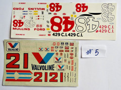 *Pick One* Vintage 1:24/25 Scale Auto Racing Model Kit Decal Sheet *Pick One*