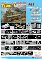 Dragon #6406 1/35 Pz.Kpfw.VI Ausf.E Sd.Kfz.181 Tiger I (Late Production) 3 in 1