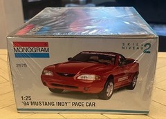 1994 Ford Mustang Indy Pace Car Sealed Monogram plastic model 1/25 scale #2975