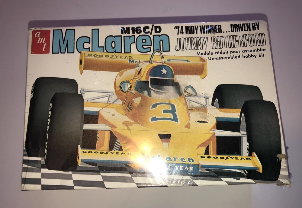 1/25 AMT McLaren M16C/D Rutherford ’74 Indy Plastic Model Kit Factory Sealed
