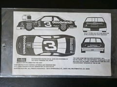 1994 Dale Earnhardt #3 Goodwrench Lumina 1:24 Decal – Slixx Waterslide Decals