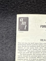 AMT ’75 Ford Pinto T465 Instructions Original Manual Model 1974