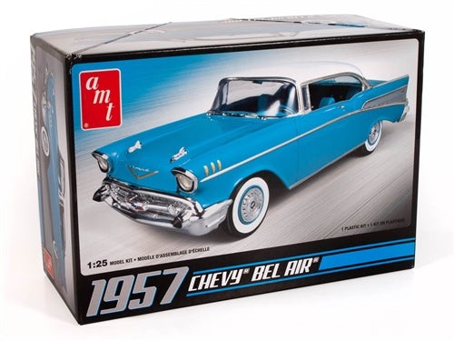 AMT: 1:25 Scale Model Kit of 1957 Chevy Bel Air, 70+ Pieces, AMT638