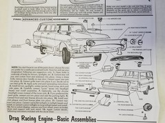 1963 Chevy Nova Wagon CUSTOM 56 DESOTO GRILL / LIGHTS from 1:25 AMT Model Kit 63