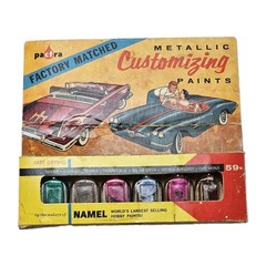 Vintage 1957 Pactra Namel Metallic Customizing Paint Set Factory Matched # 59-C