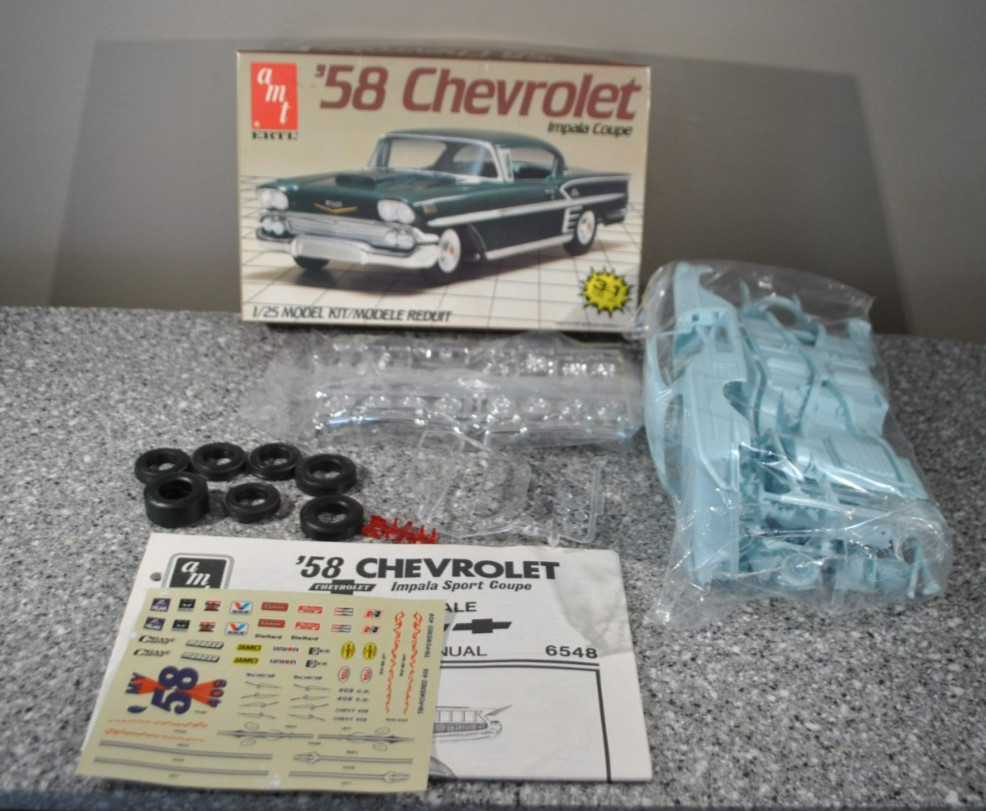 AMT/Ertl 1958 Chevrolet Impala Coupe Vintage 1983 CONTENTS SEALED #6548