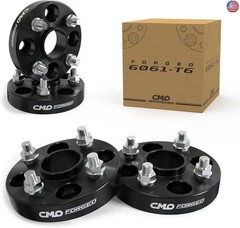Customadeonly 4×108 Forged Hubcentric Wheel Spacers 25mm (1 Inch) Black (4pcs)