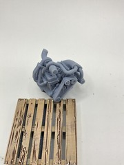 1/16 scale 3-D printed twin turbo supercharged big block engine