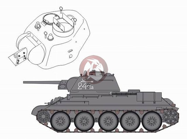 CMK 1/35 T-34/76 Model 1943 ChTZ Conversion Set (Tamiya / Zvezda / Dragon) 3069